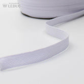 WHITE COTTON HERRINGBONE 15mm 120Meters - ACCESSOIRES LEDUC BV